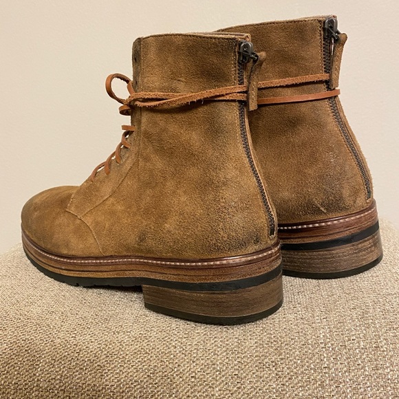 $1,245 Marsèll Men’s suede lace-up boots in Chestnut - Picture 3 of 16